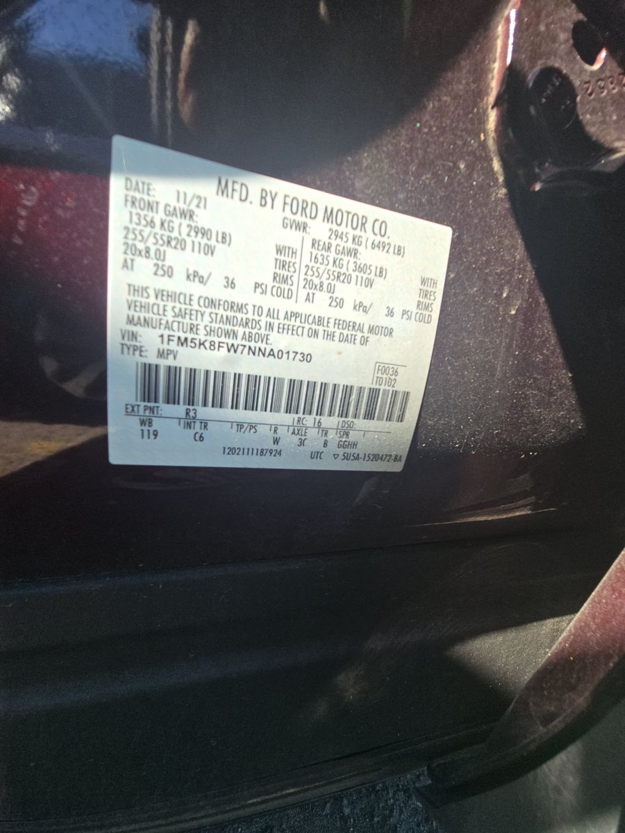 2022 Ford Explorer Hybrid Limited AWD