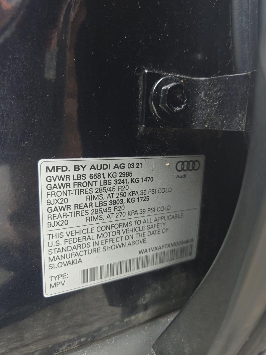 2021 Audi Q7 3.0T Prestige AWD