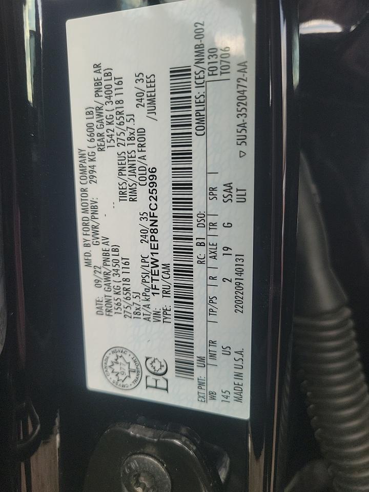 2022 Ford F-150 XLT AWD