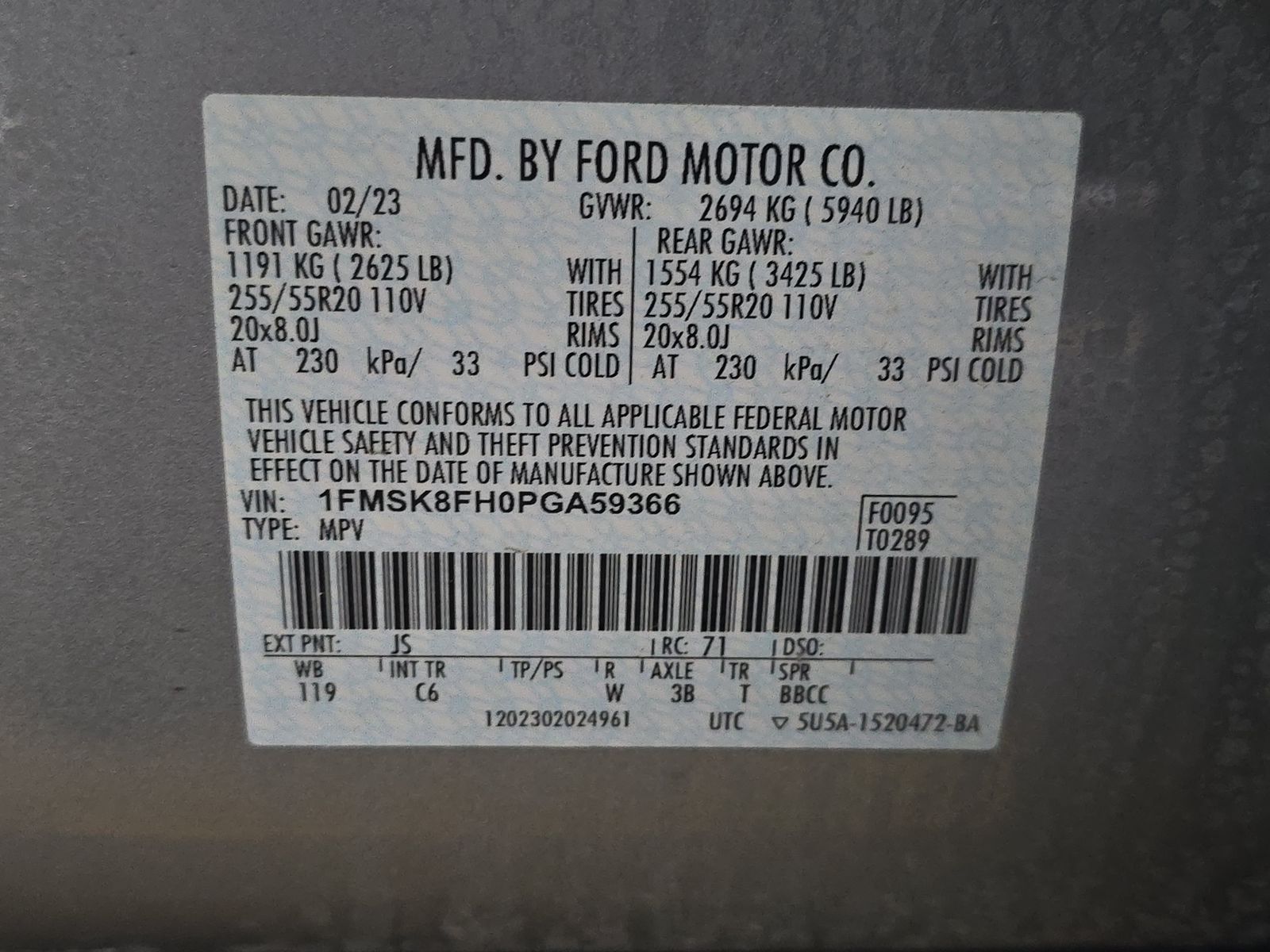 2023 Ford Explorer Limited AWD