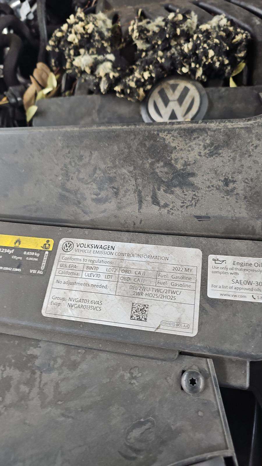 2022 Volkswagen Atlas 3.6L SE FWD