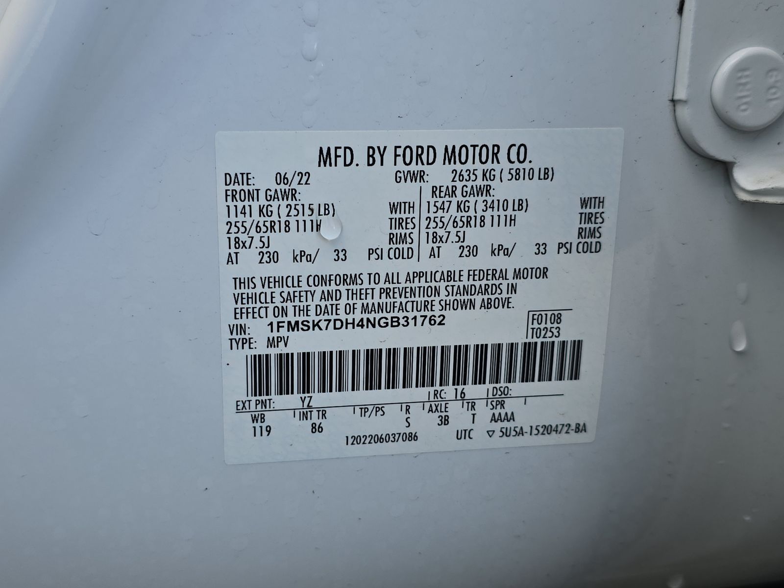 2022 Ford Explorer XLT RWD