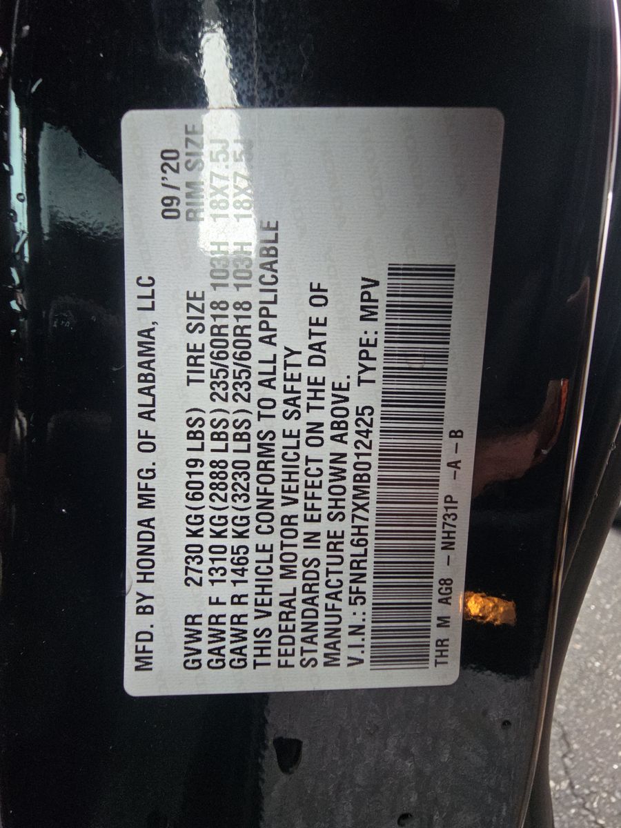 2021 Honda Odyssey EX-L FWD