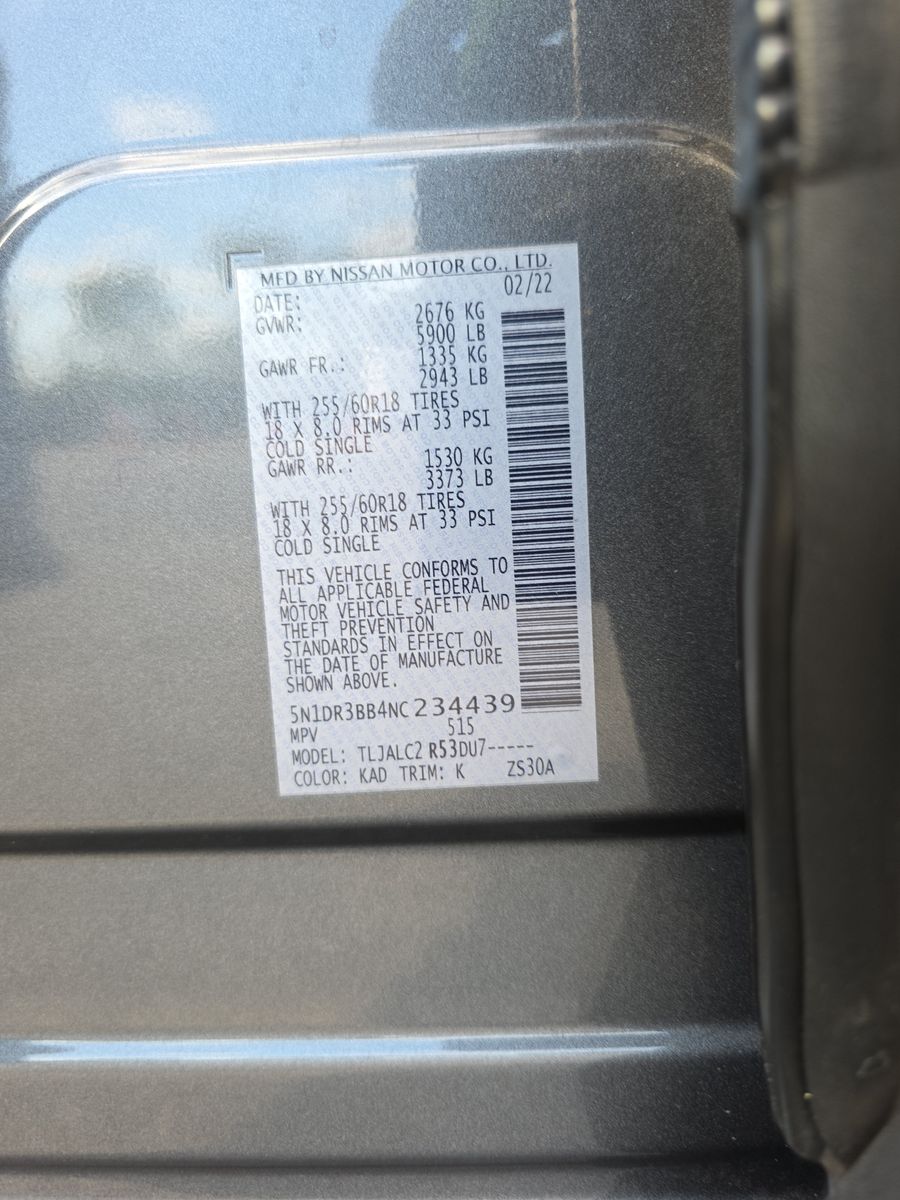 2022 Nissan Pathfinder SV FWD