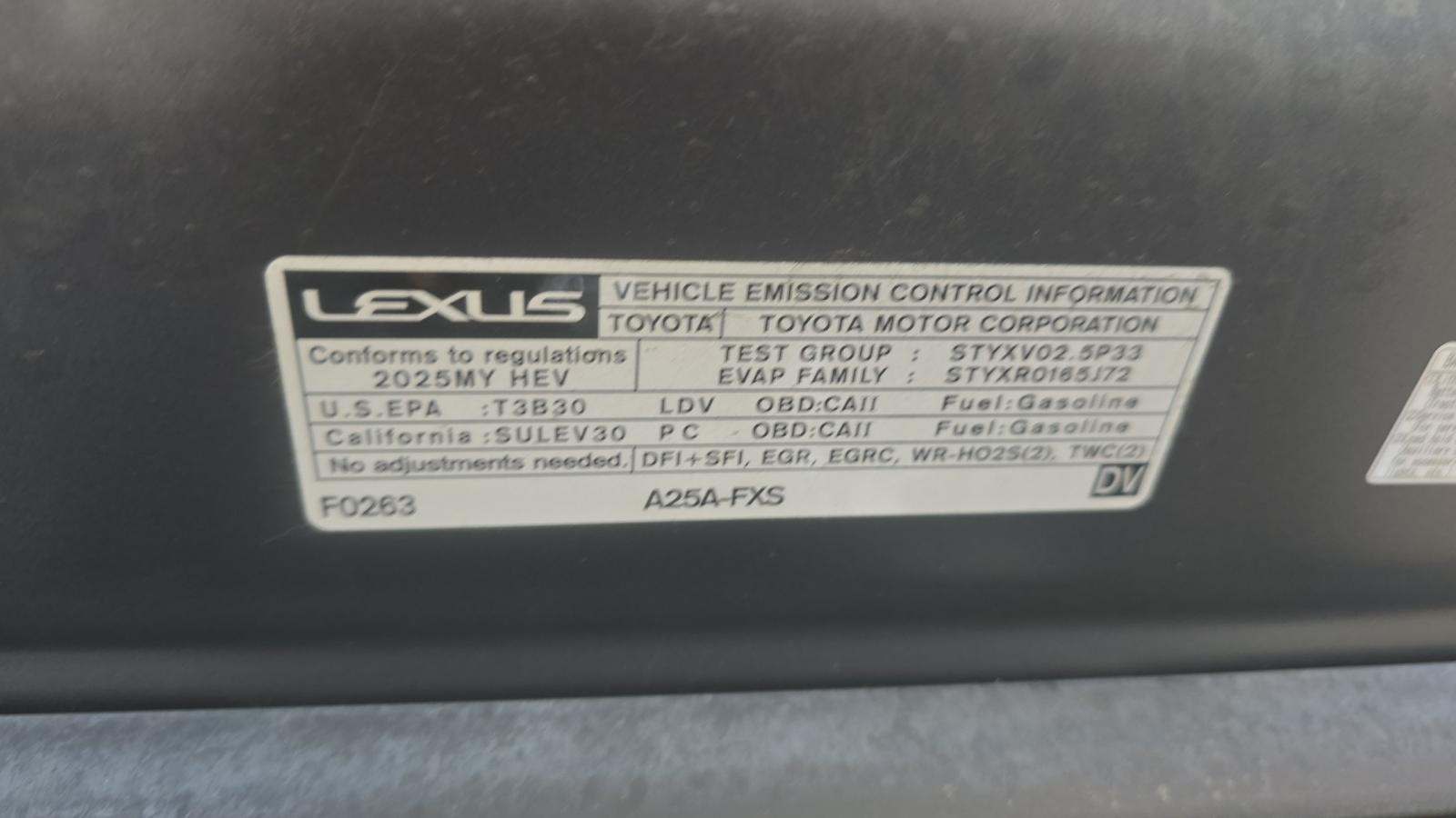 2025 Lexus ES ES 300h FWD