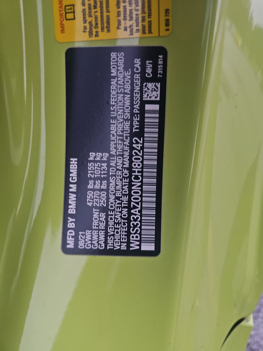 2022 BMW M4 Competition RWD