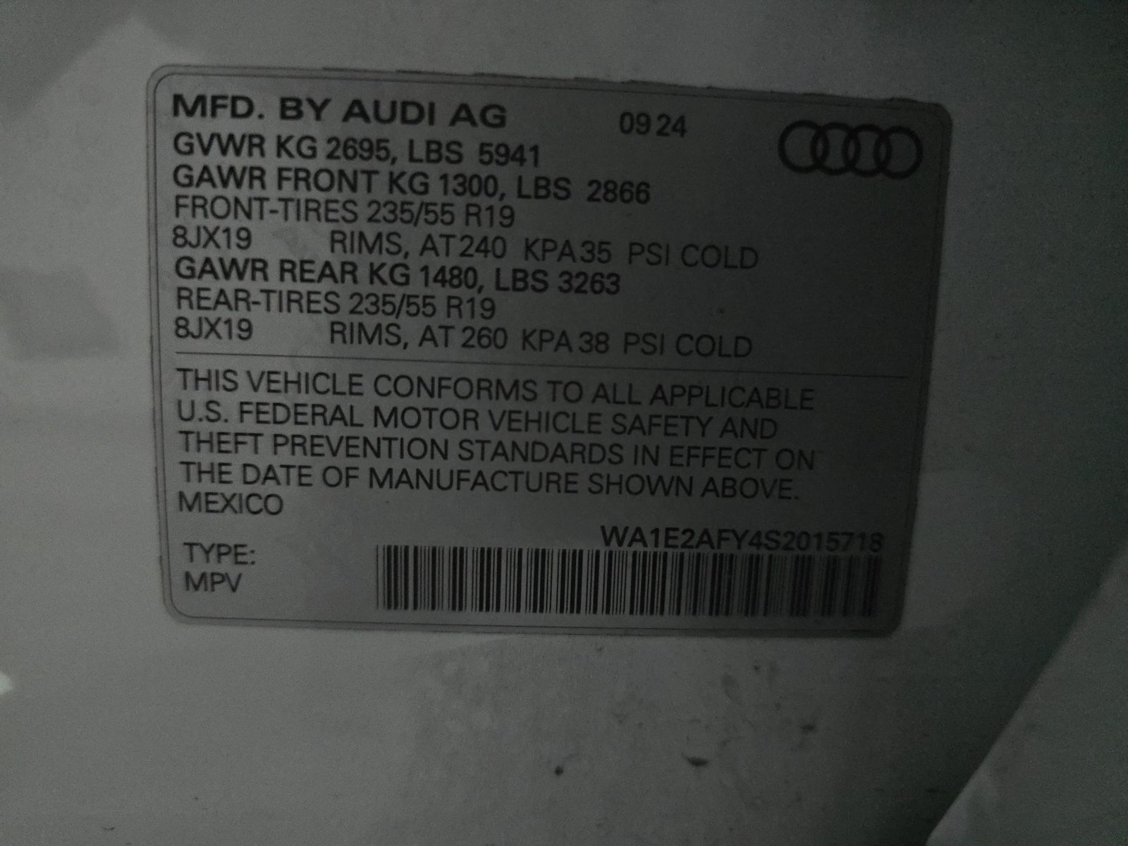 2025 Audi Q5 e Plug-In Hybrid S line Premium Plus AWD