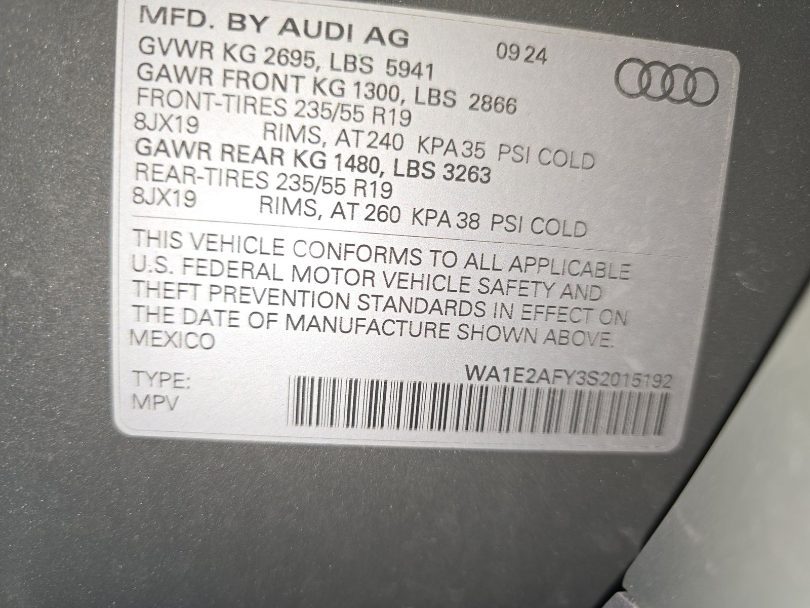 2025 Audi Q5 e Plug-In Hybrid S line Premium Plus AWD