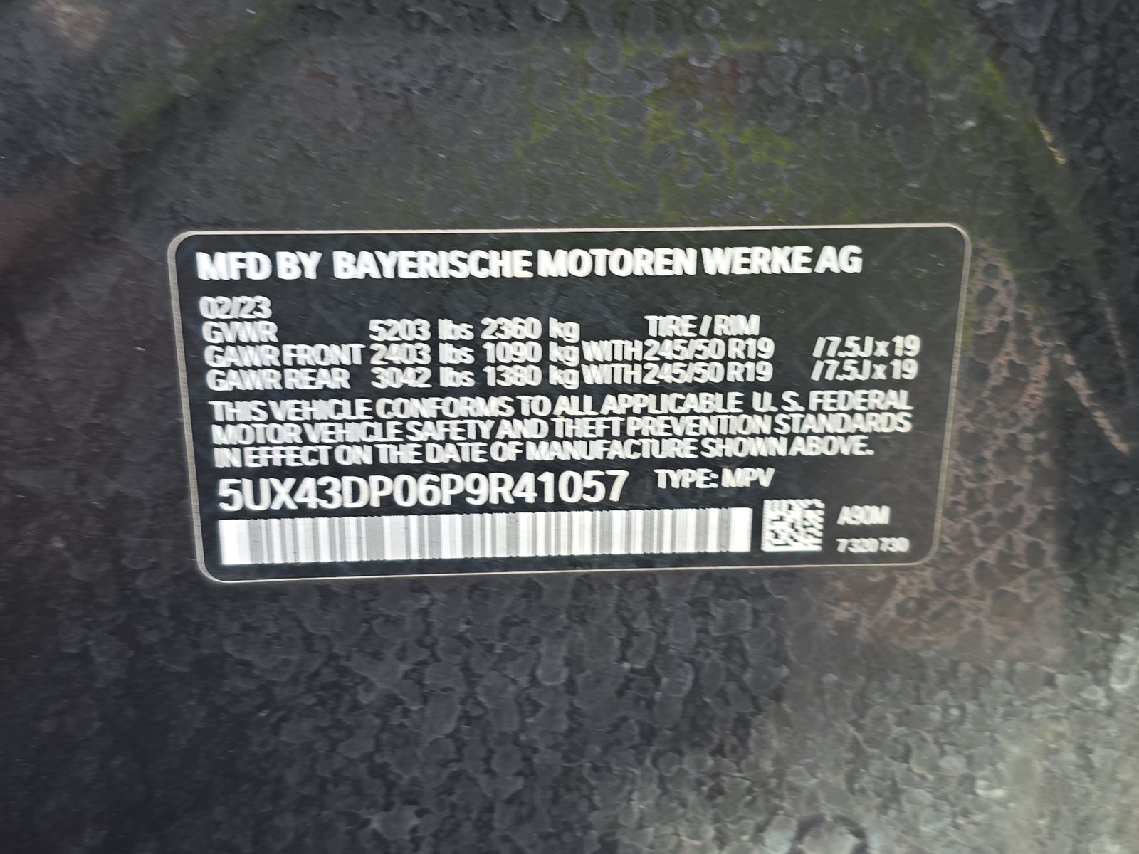 2023 BMW X3 sDrive30i RWD