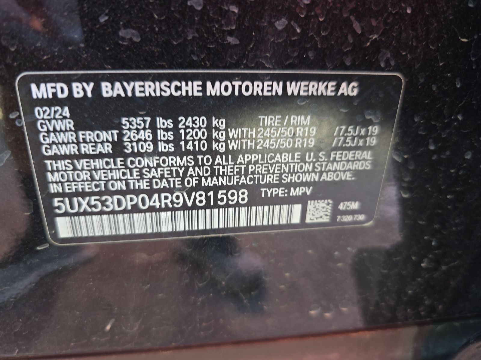 2024 BMW X3 xDrive30i AWD