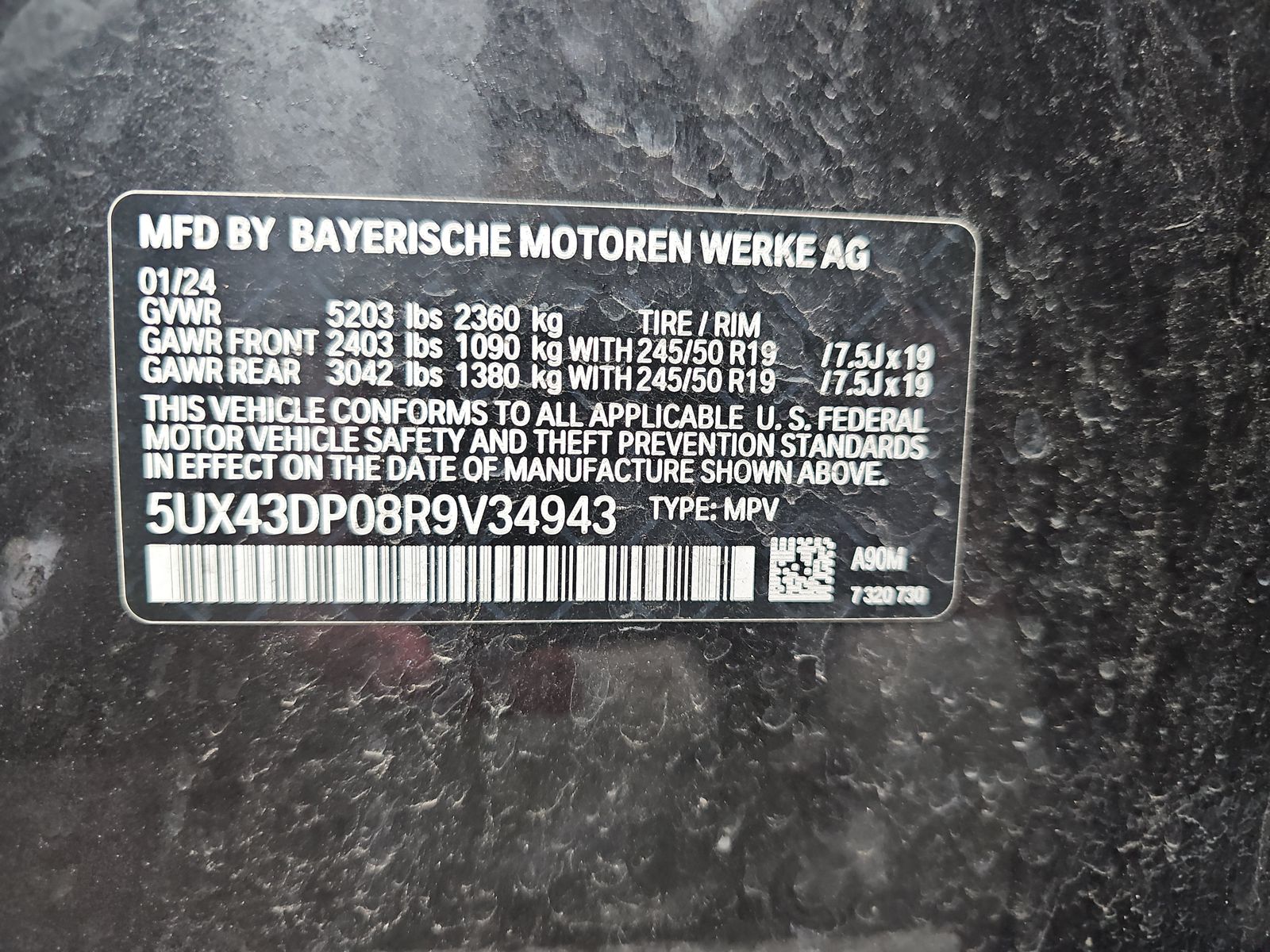 2024 BMW X3 sDrive30i RWD