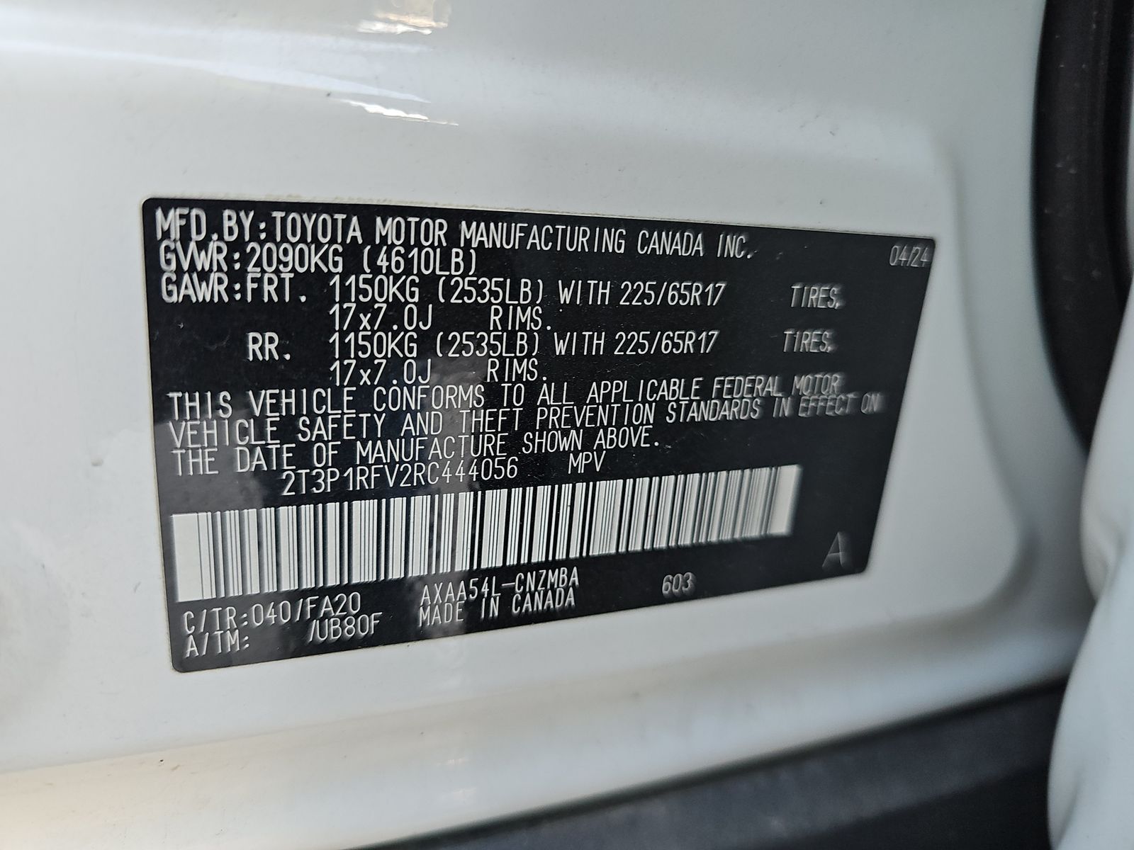 2024 Toyota RAV4 XLE AWD