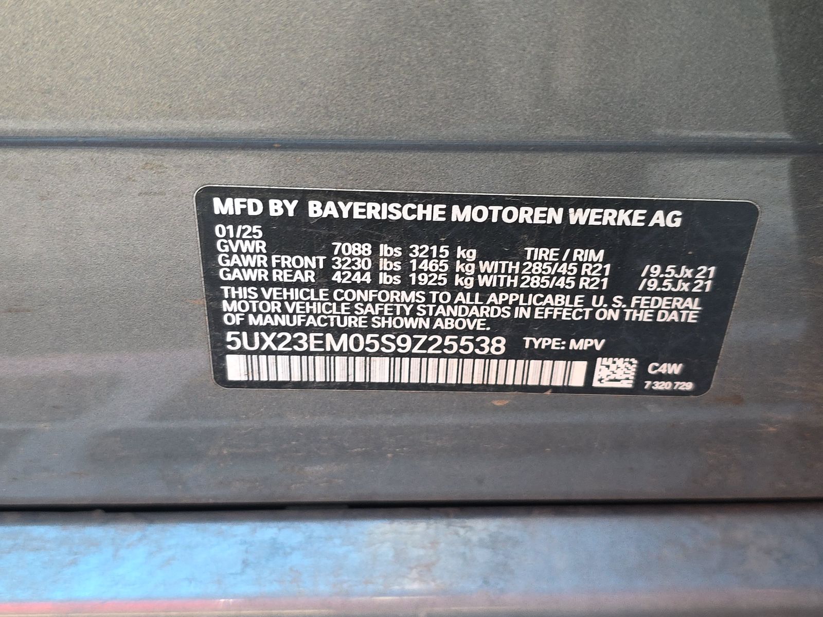 2025 BMW X7 xDrive40i AWD