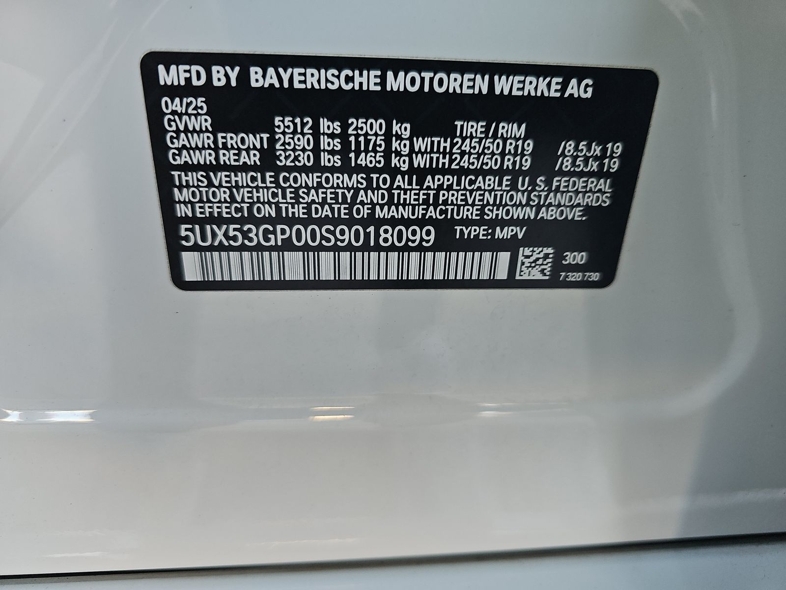 2025 BMW X3 xDrive30i AWD