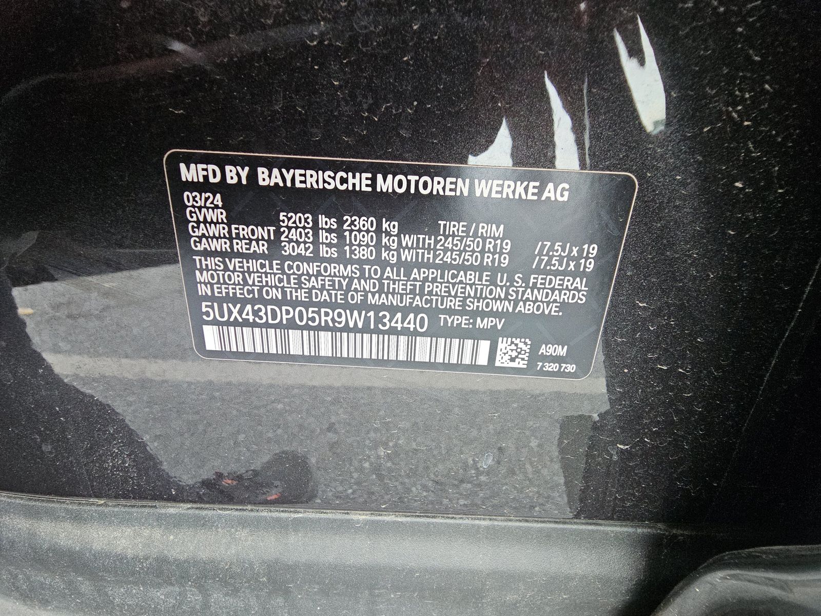 2024 BMW X3 sDrive30i RWD