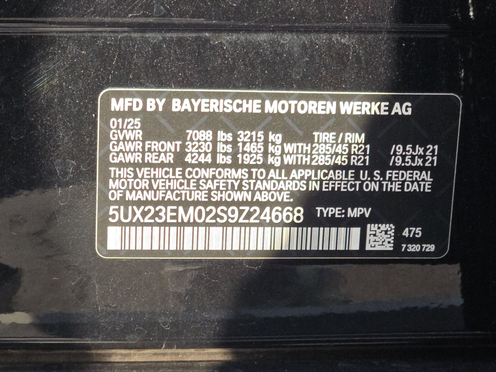 2025 BMW X7 xDrive40i AWD