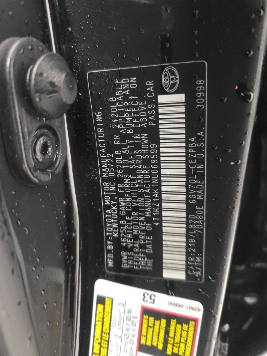 2022 Toyota Camry XSE FWD