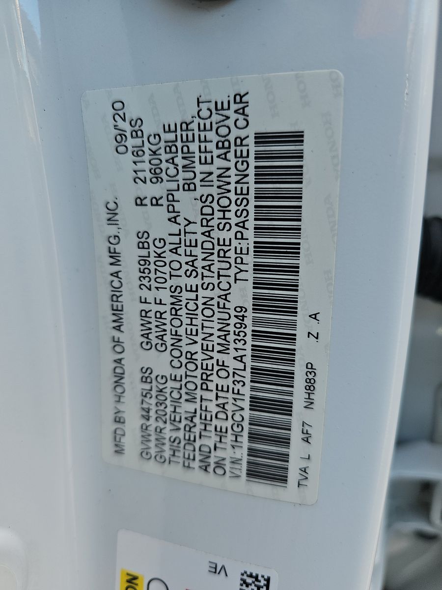 2020 Honda Accord Sport FWD