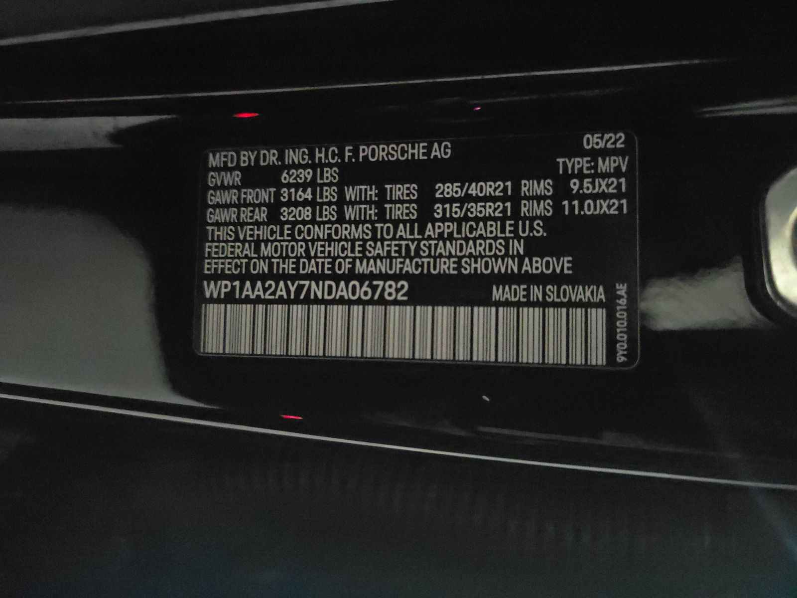 2022 Porsche Cayenne Platinum Edition AWD