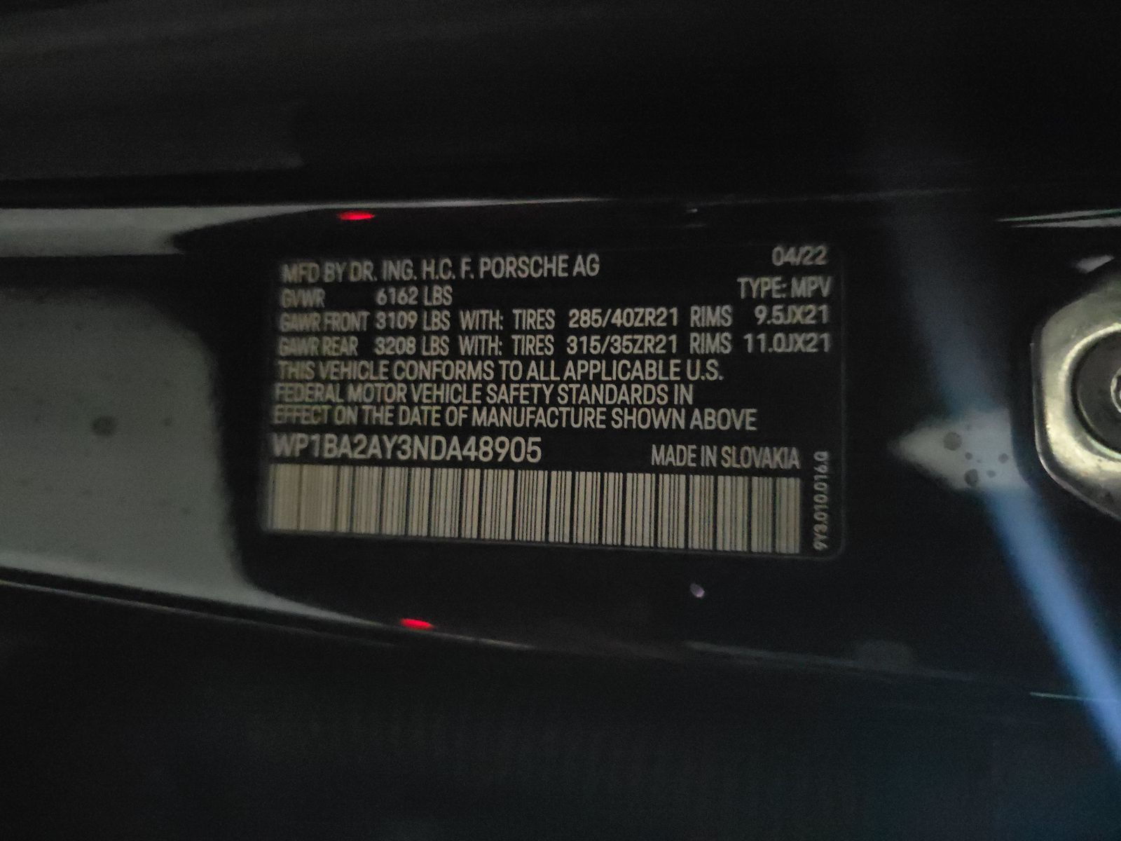 2022 Porsche Cayenne Base AWD