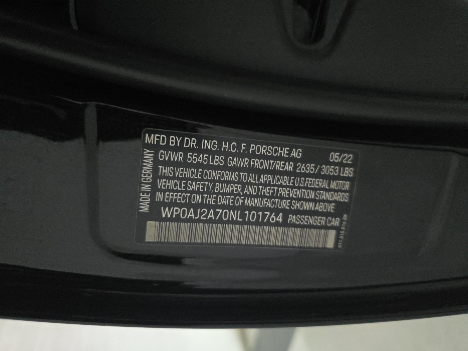 2022 Porsche Panamera Platinum Edition RWD