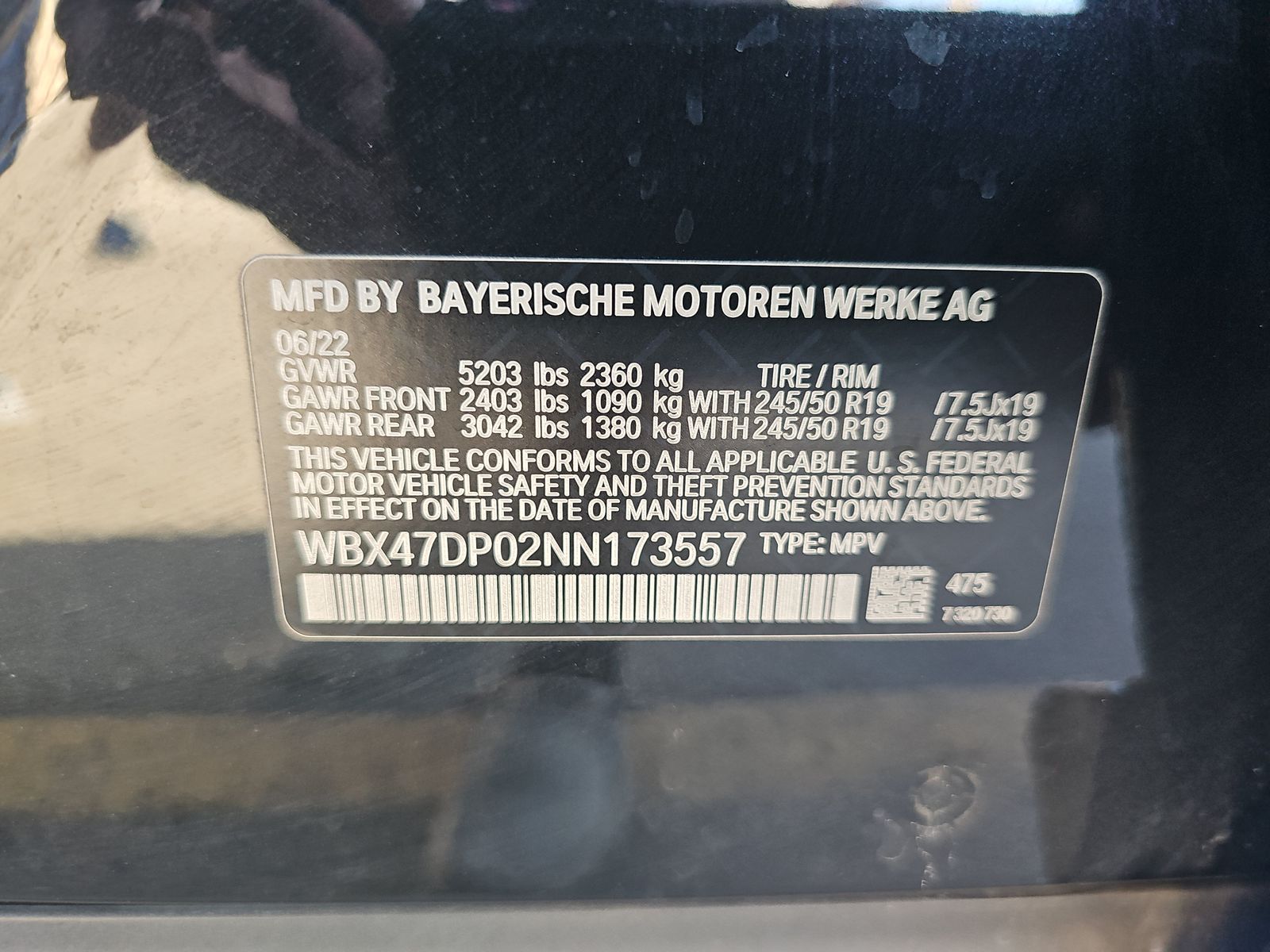 2022 BMW X3 sDrive30i RWD