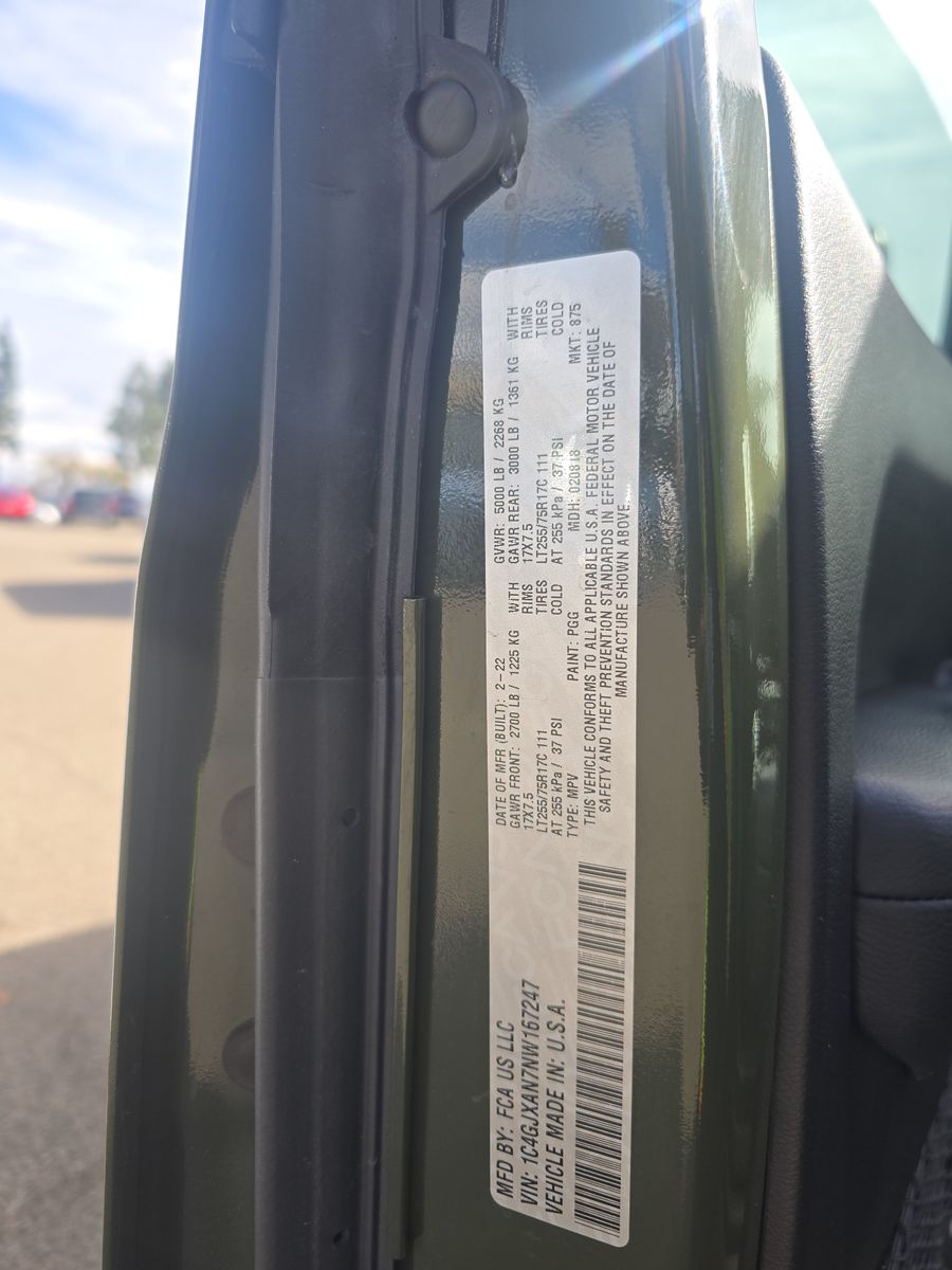 2022 Jeep Wrangler Willys Edition AWD