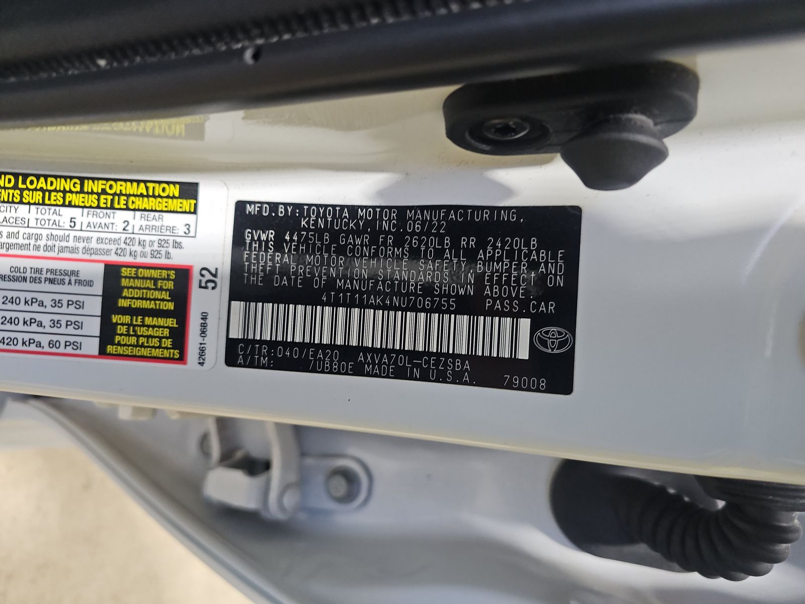 2022 Toyota Camry SE FWD