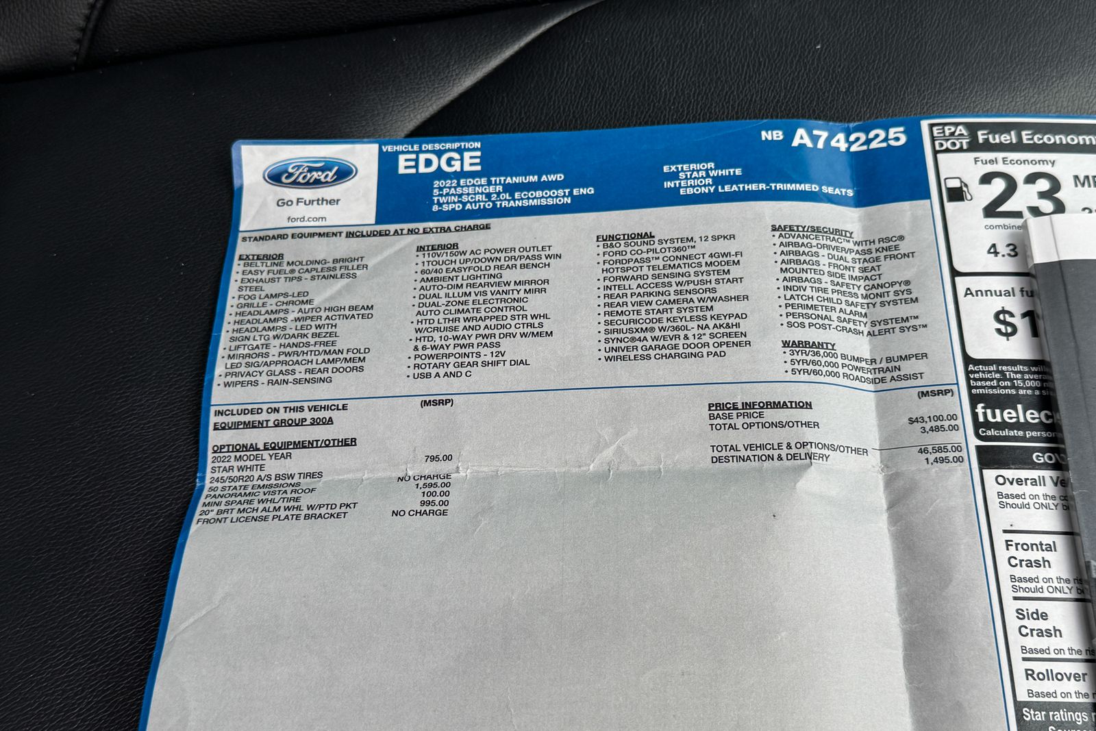 2022 Ford Edge Titanium AWD