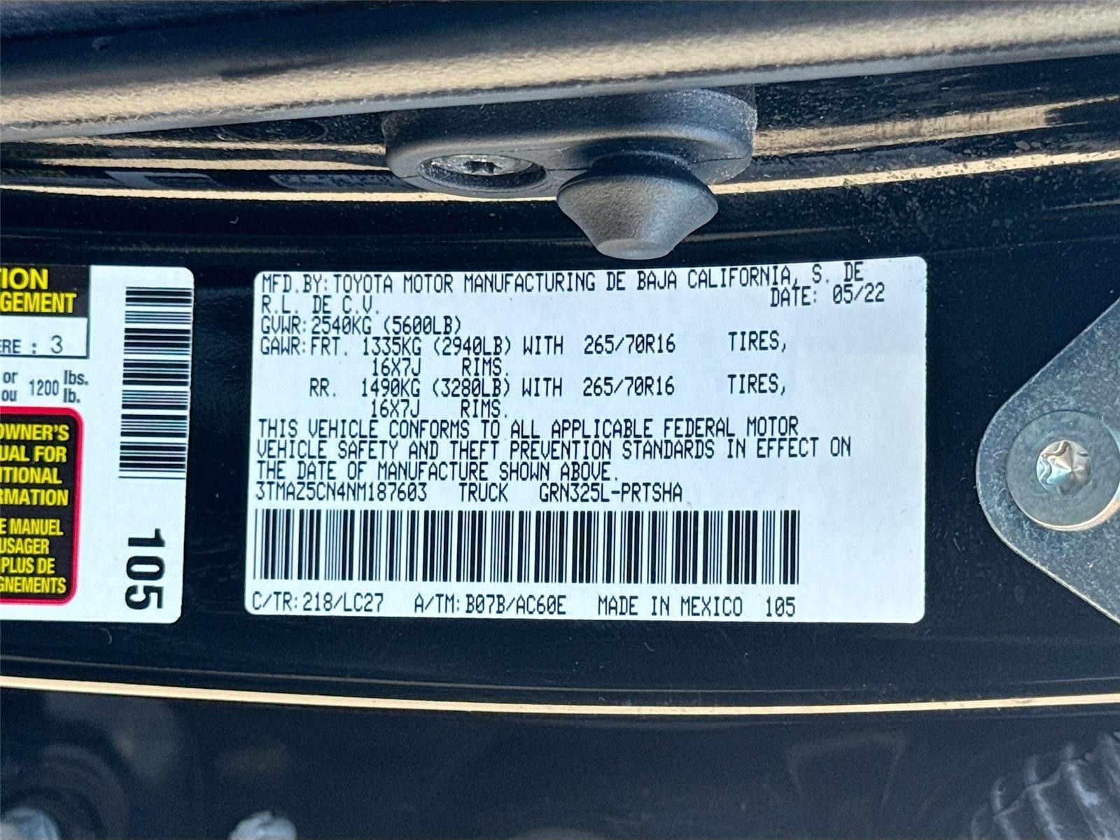 2022 Toyota Tacoma TRD Off-Road RWD