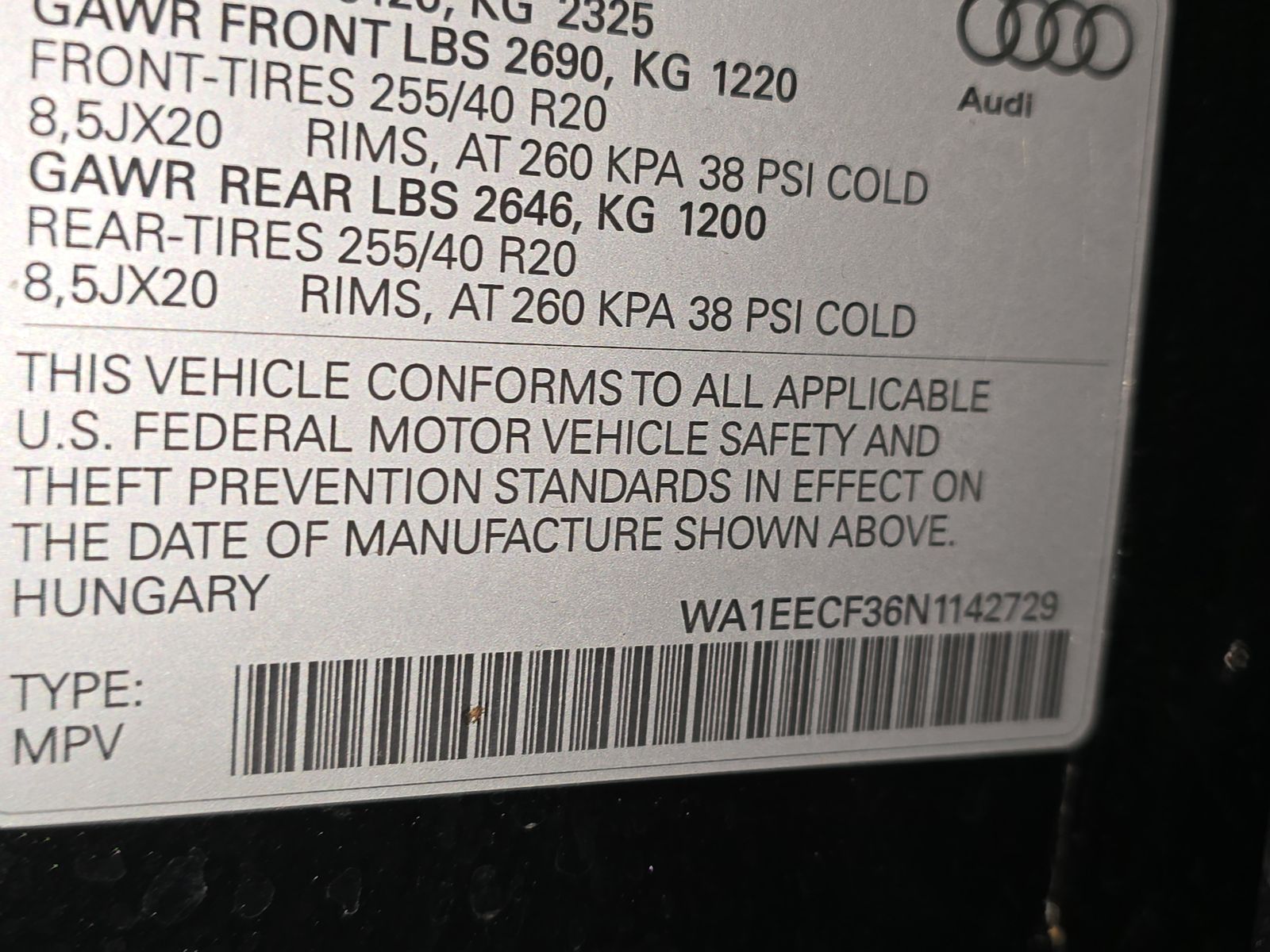 2022 Audi Q3 2.0T S line Premium Plus AWD