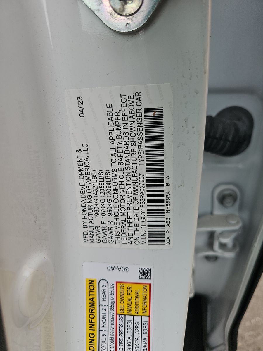 2023 Honda Accord EX FWD