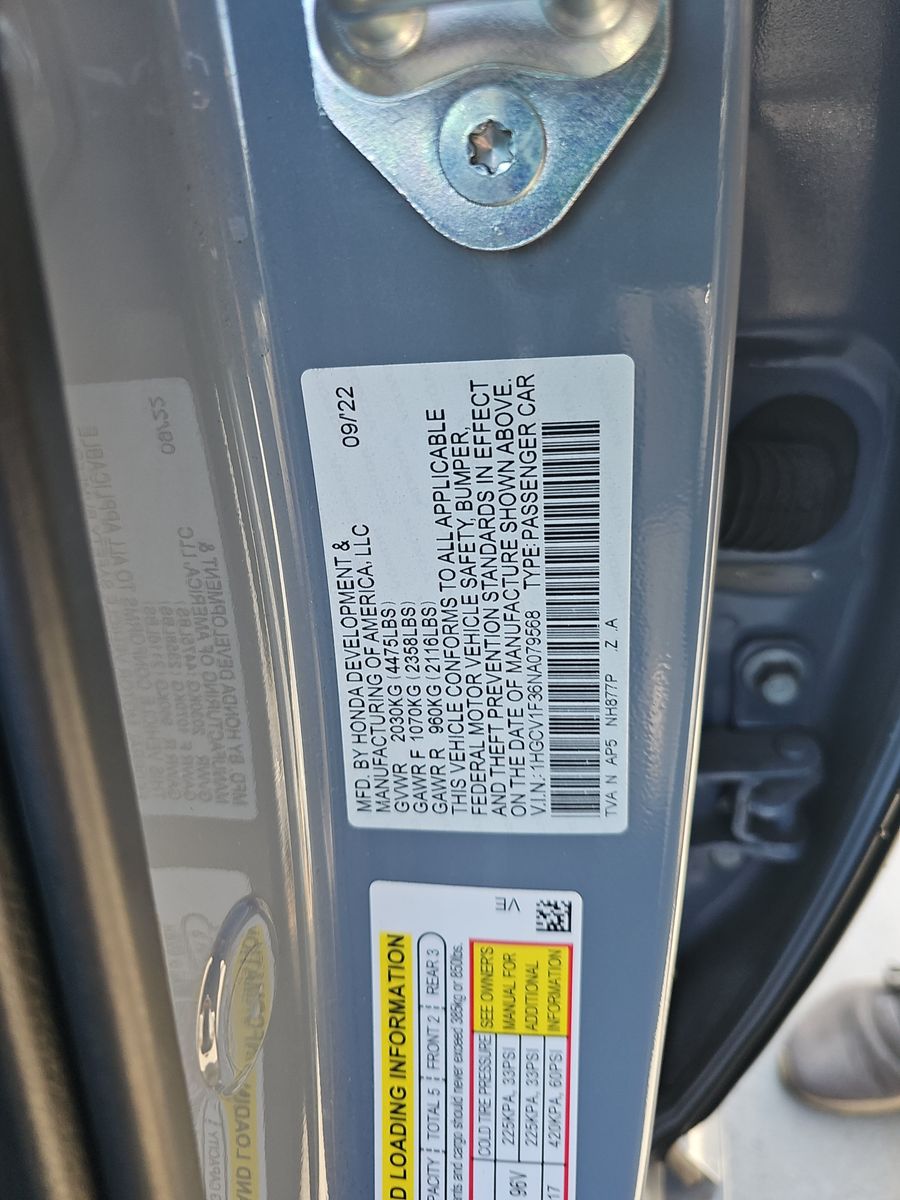 2022 Honda Accord Sport FWD