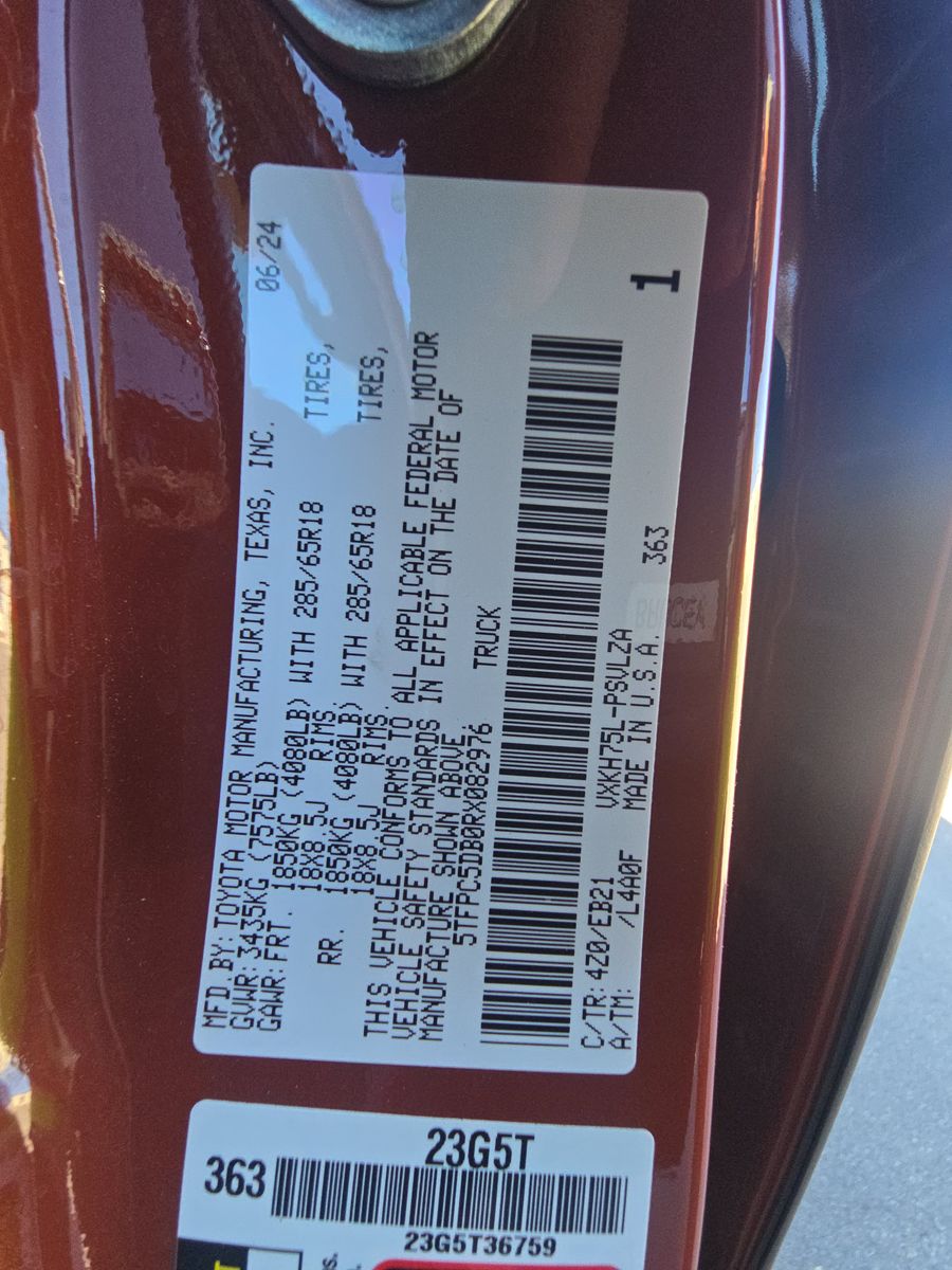 2024 Toyota Tundra Hybrid TRD Pro AWD