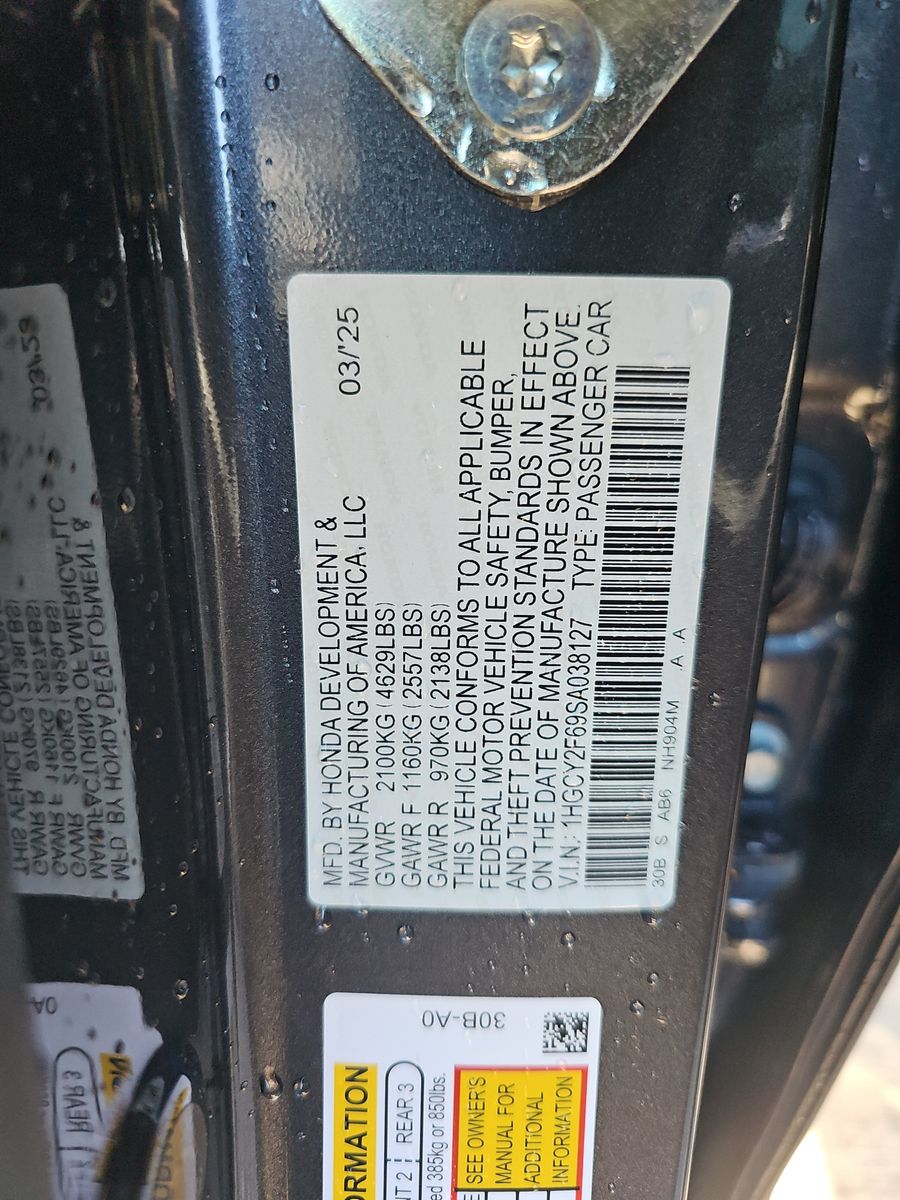 2025 Honda Accord Hybrid EX-L FWD