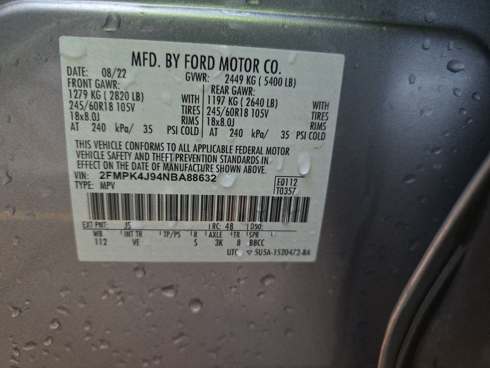 2022 Ford Edge SEL AWD