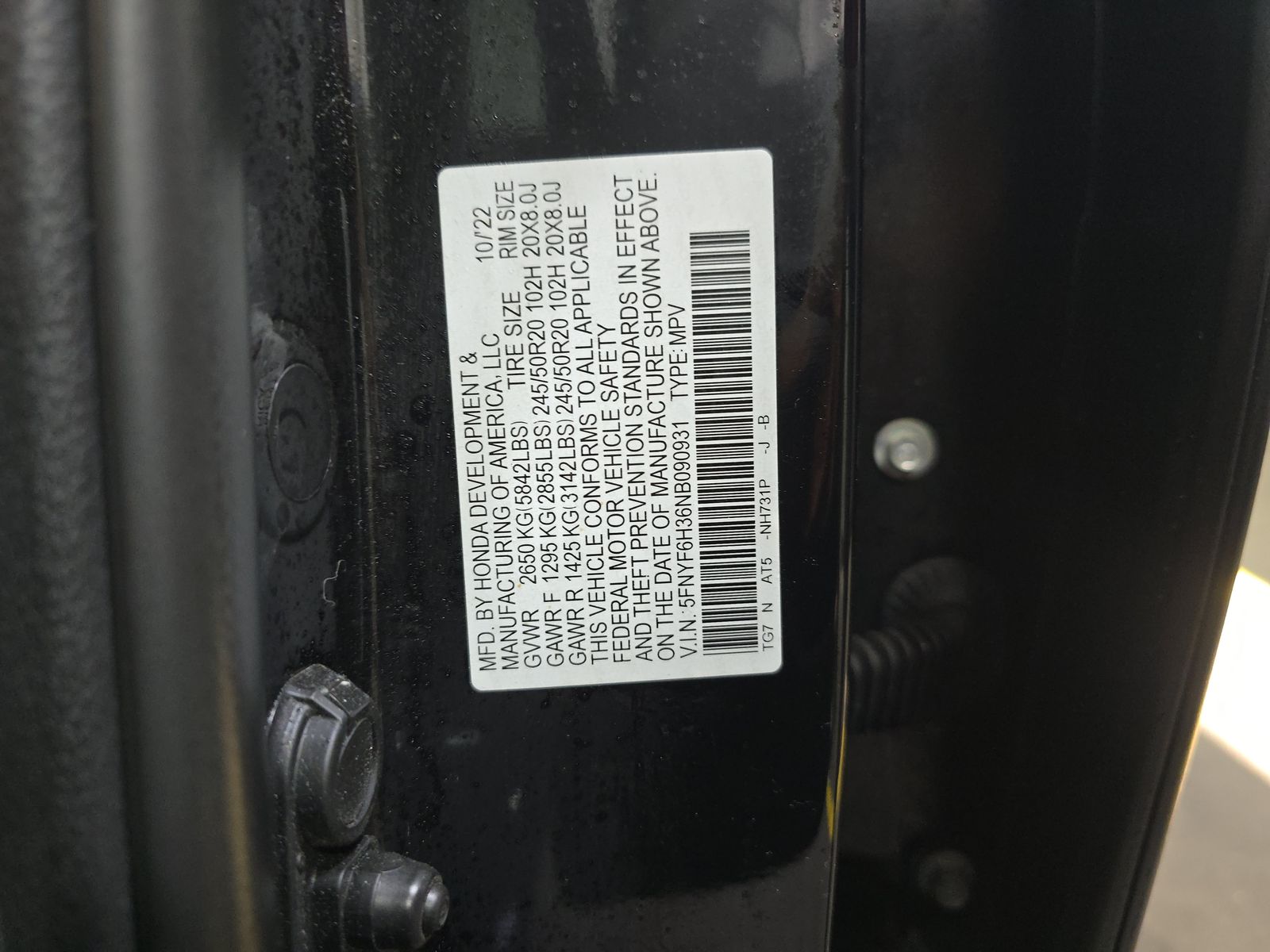 2022 Honda Pilot Sport AWD