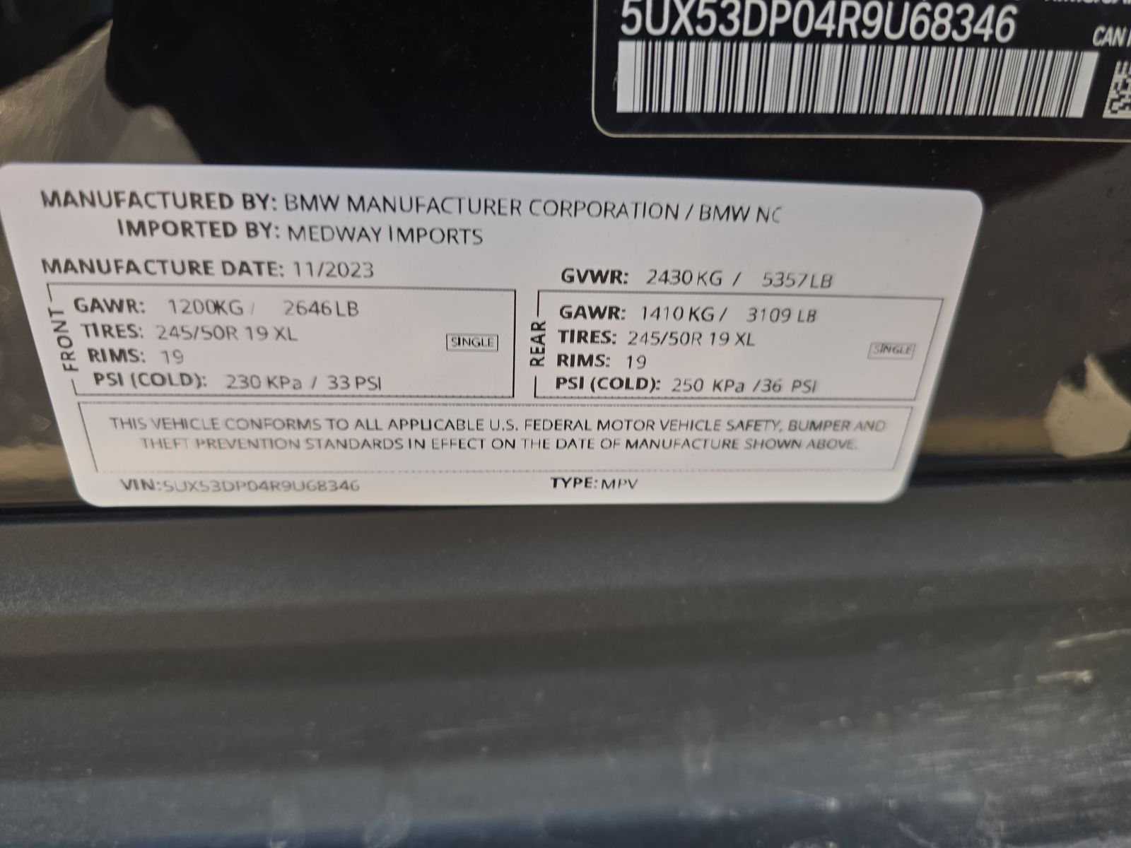 2024 BMW X3 xDrive30i AWD