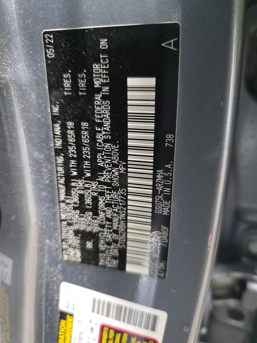 2022 Toyota Highlander XLE AWD