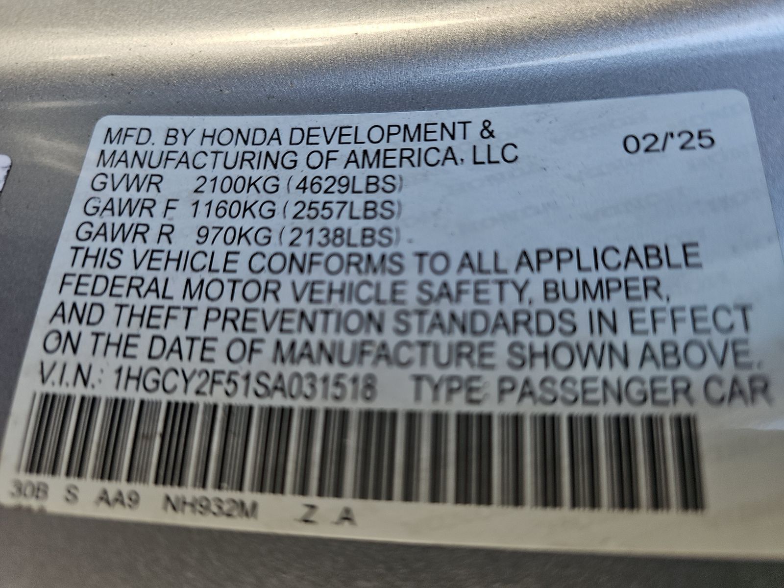 2025 Honda Accord Hybrid Sport FWD