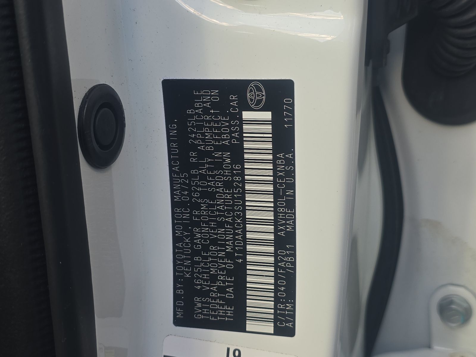 2025 Toyota Camry LE FWD