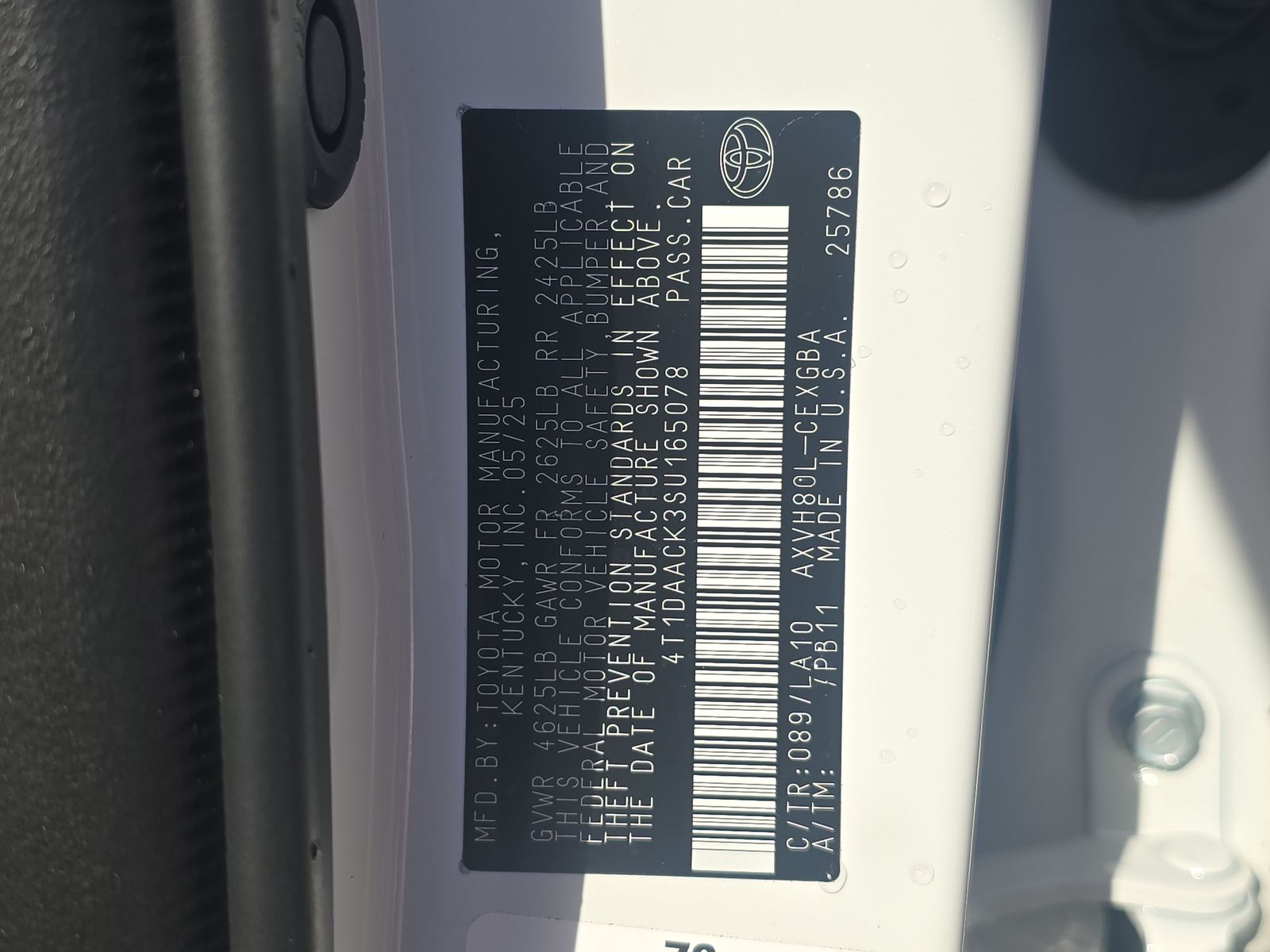 2025 Toyota Camry XLE FWD