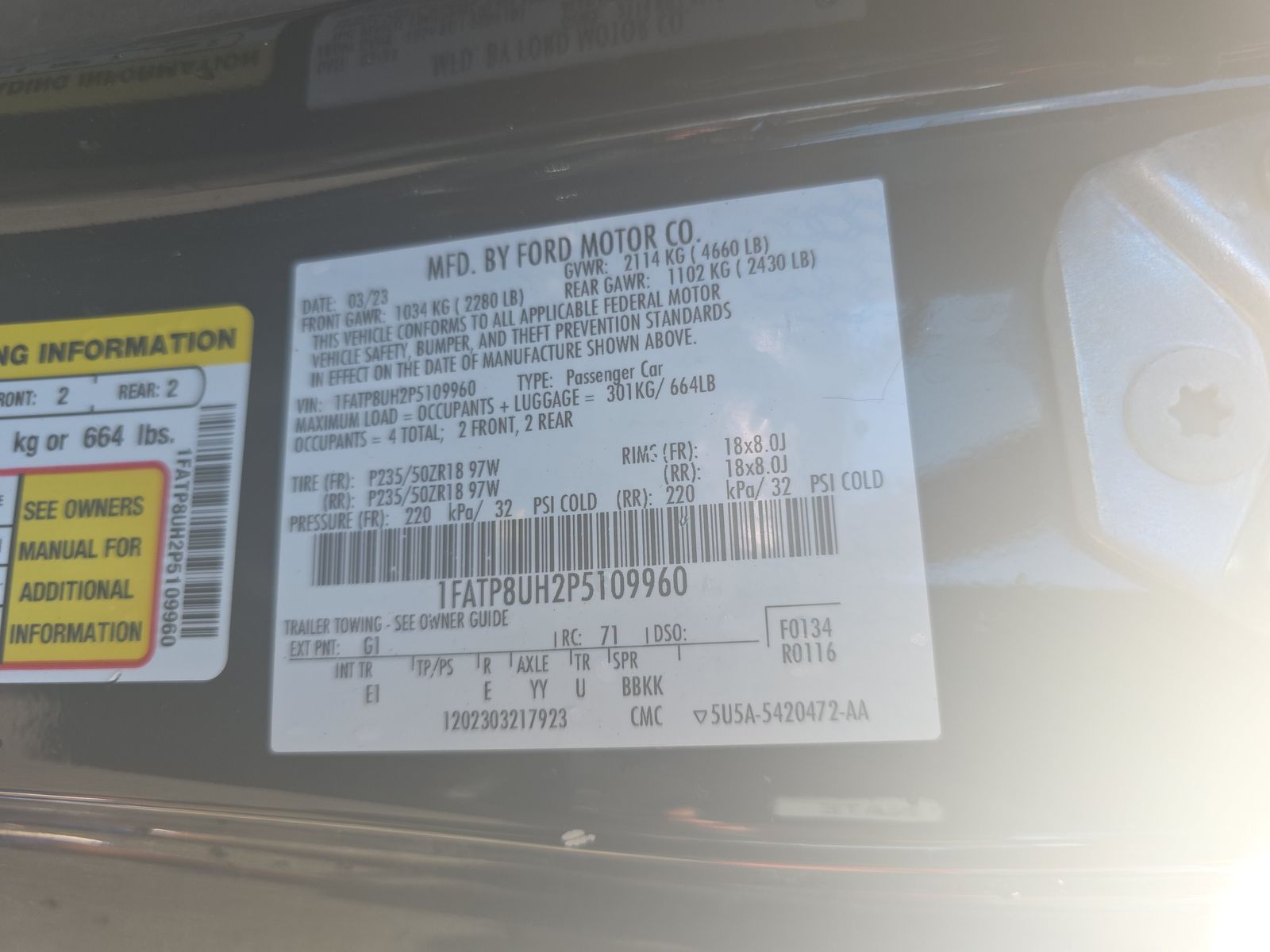 2023 Ford Mustang EcoBoost Premium RWD