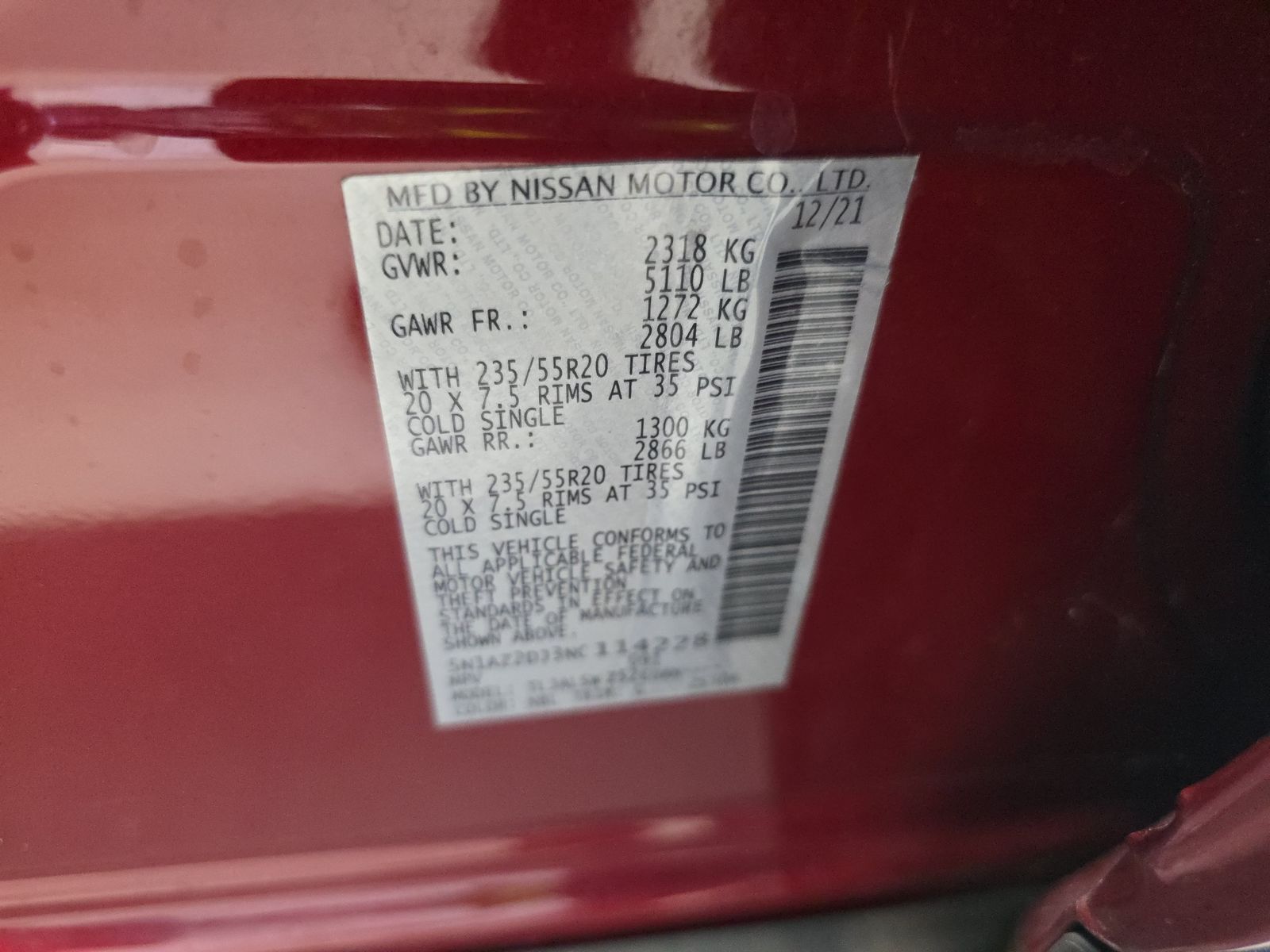 2022 Nissan Murano Platinum FWD