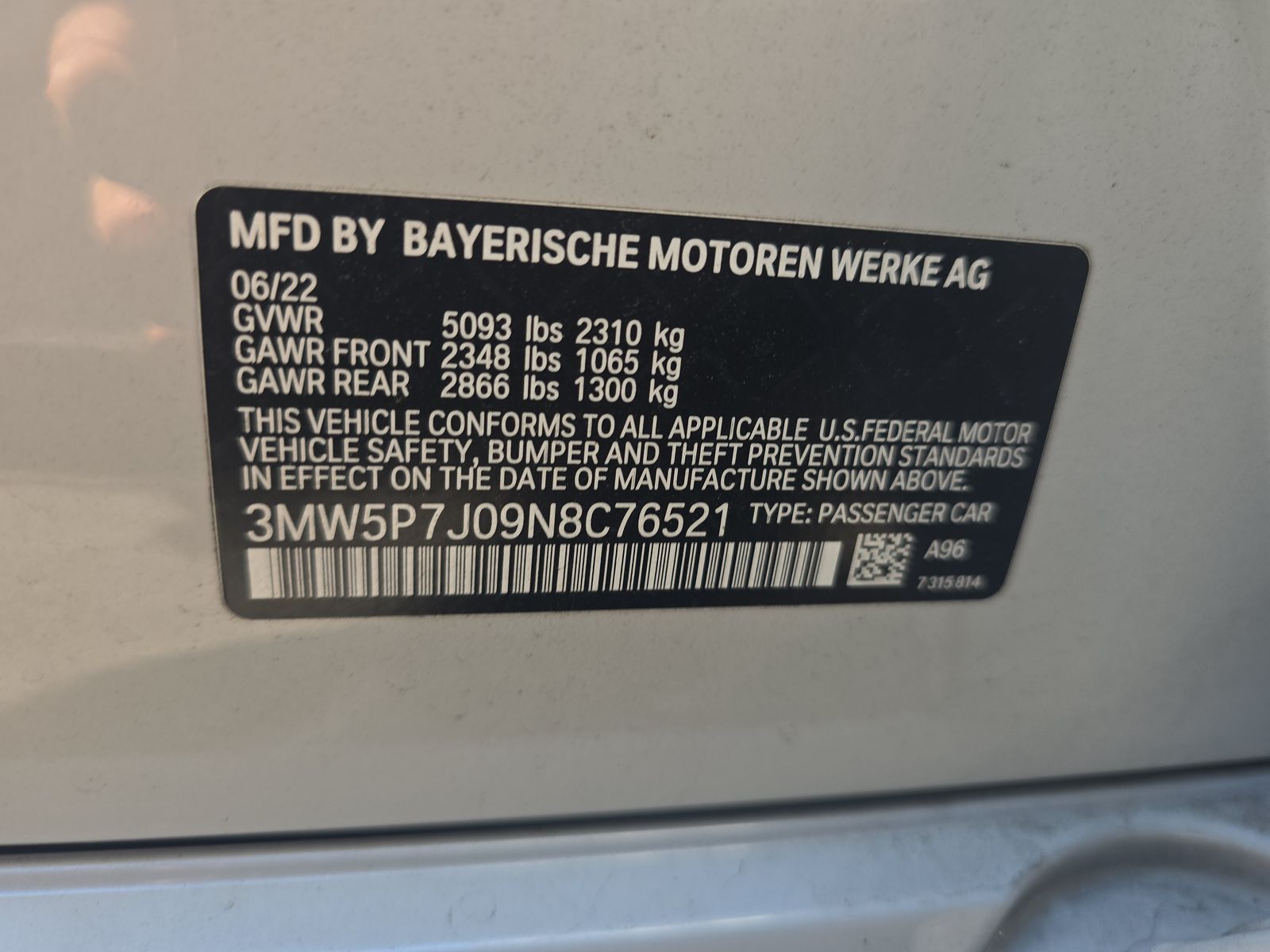 2022 BMW 3 Series 330e RWD