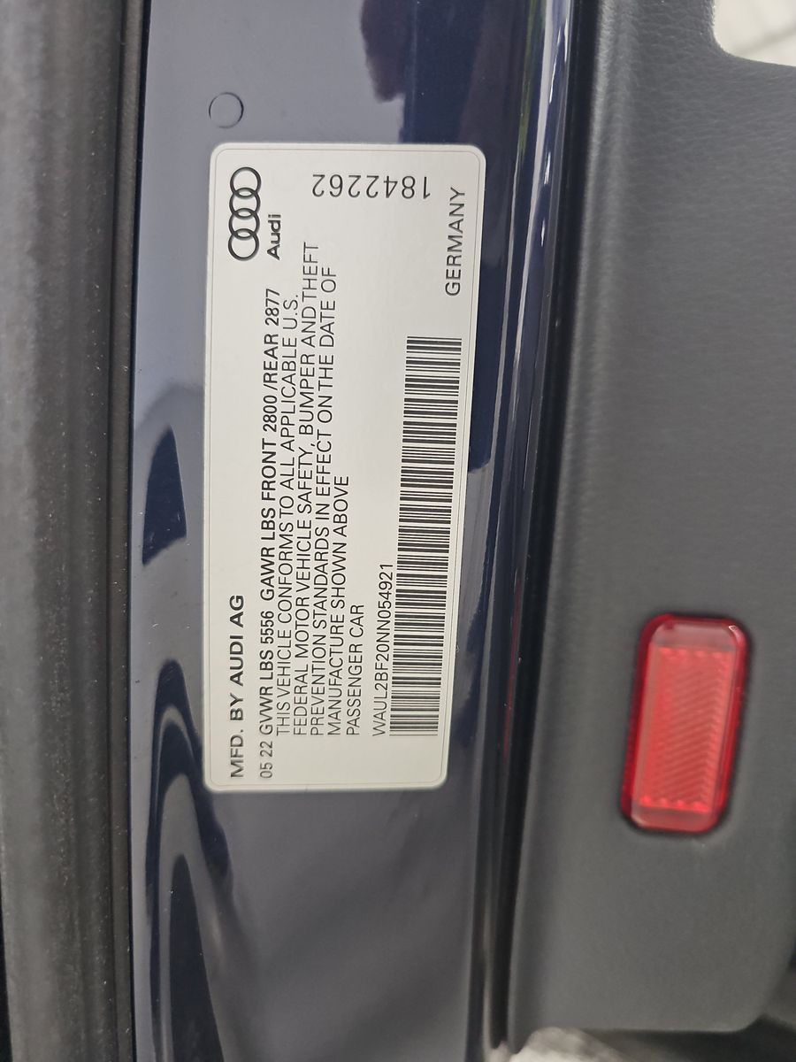 2022 Audi A6 Premium Plus AWD