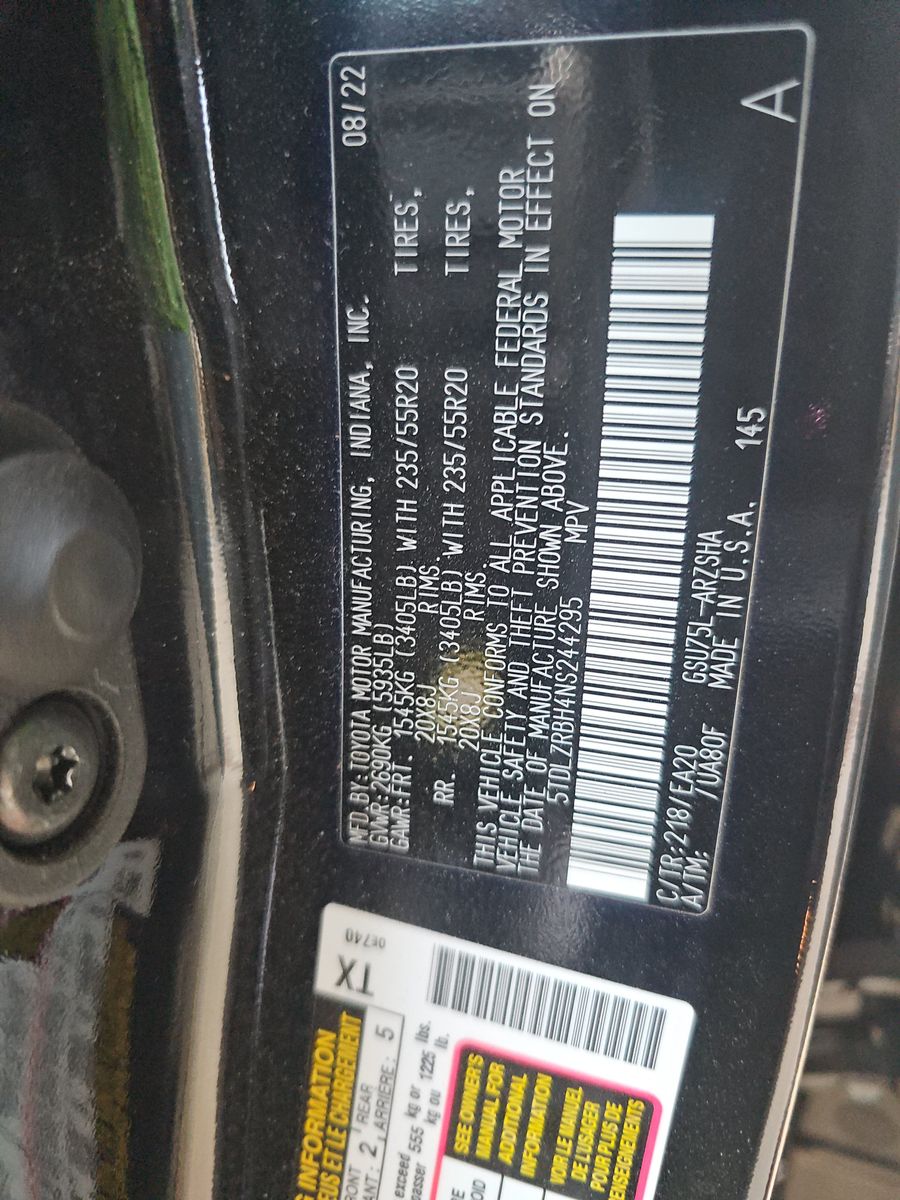 2022 Toyota Highlander XSE AWD