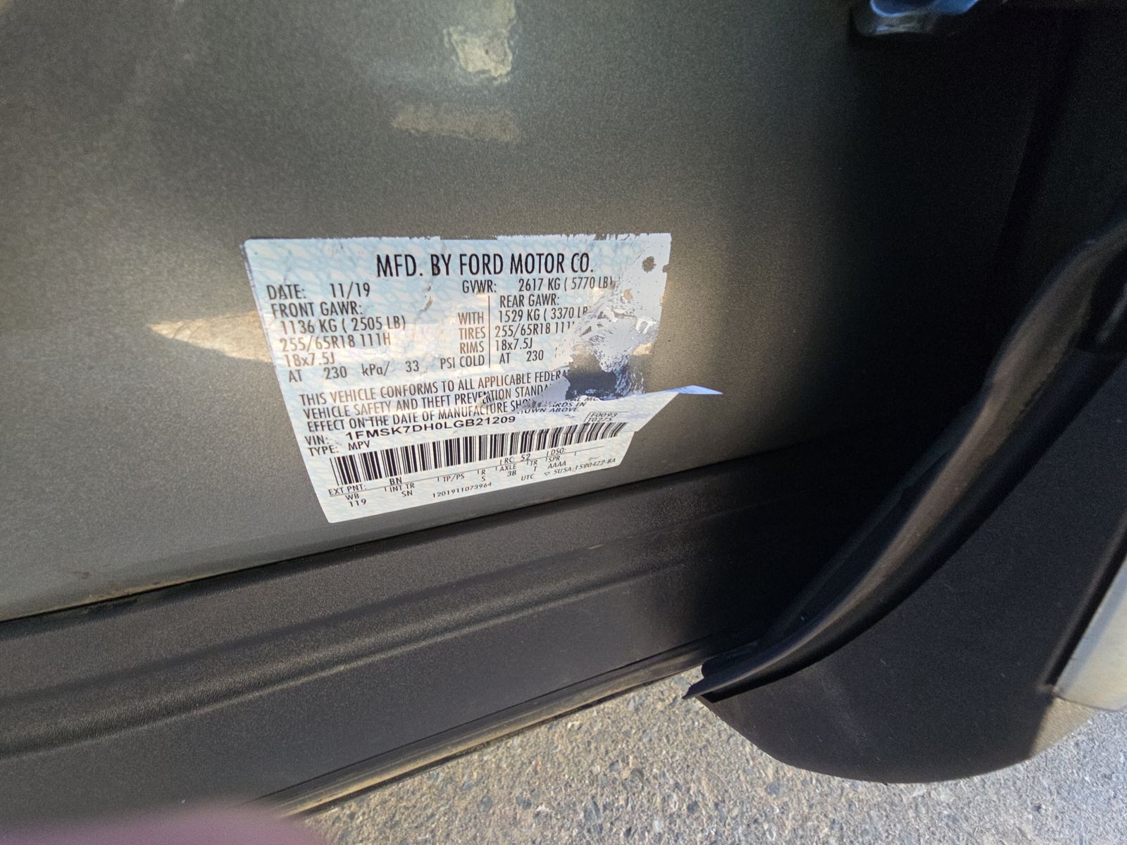 2020 Ford Explorer XLT RWD