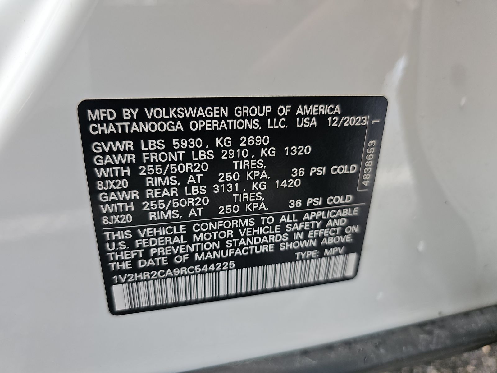 2024 Volkswagen Atlas 2.0T SE AWD