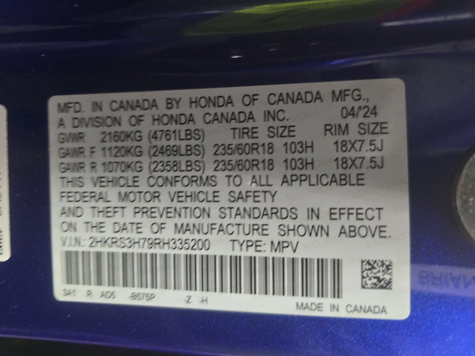 2024 Honda CR-V EX-L FWD